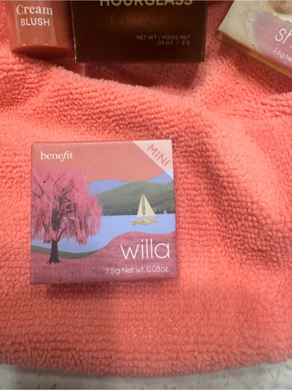 Benefit Mini Blush, Hpurglass Veil powder Ulta Cream Blush-sealed